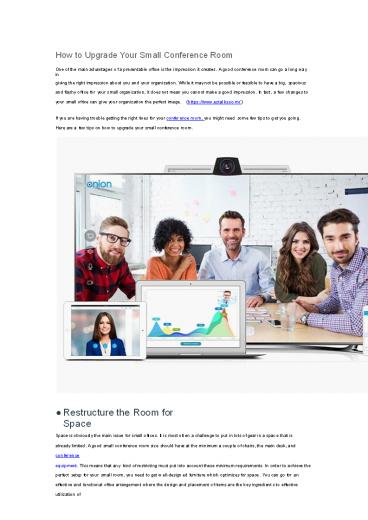 ezTalks: Upgrade Your Small Conference Room in Different Ways