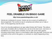 FEEL DRABBLE ON BINGO GAME
