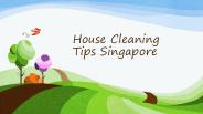 Professional House Cleaning Tips Singapore