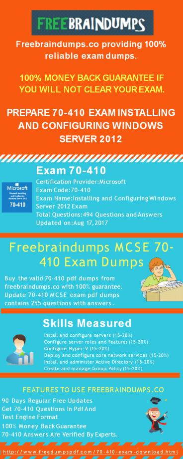 Pass your Microsoft 70-410 Exam With (Freebraindumps.com)