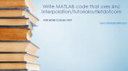 Write MATLAB code that uses sinc interpolation/tutorialoutletdotcom