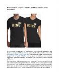 Personalized Couple T-shirts: An Ideal Gift for Your Loved One PowerPoint PPT Presentation