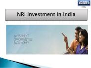 NRI Investment in India
