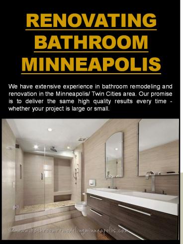 Bathroom remodeling Minneapolis MN