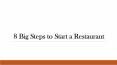 8 Big Steps to Start a Restaurant PowerPoint PPT Presentation