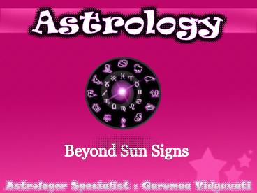 Beyond Sun Signs By Gurumaa Vidyavati