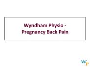 Pregnancy Back Pain