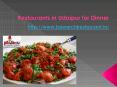 Restaurants in Udaipur for Dinner PowerPoint PPT Presentation