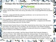 ProAmpac Wins Two NAPCO packagePRINTING Excellence Awards