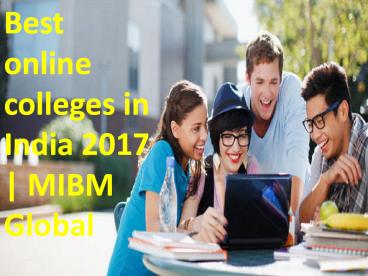 Best online colleges in India 2017