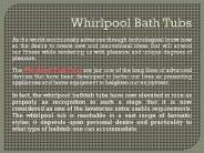 Whirlpool Bath Tubs