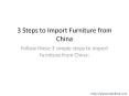How to Import Furniture from China PowerPoint PPT Presentation