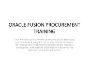 ORACLE FUSION PROCUEMENT TRAINING