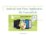 Android Anti Virus App developed by CustomSoft