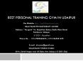 Best Personal Training Gym in Udaipur PowerPoint PPT Presentation