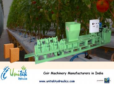 Coir Machinery Manufacturers