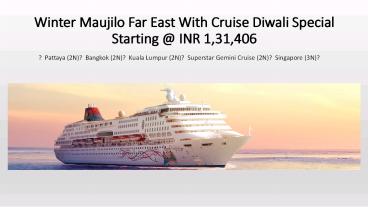 Winter Maujilo Thailand Tours with SOTC Holidays