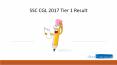 SSC CGL 2017 Result Tier 1 PowerPoint PPT Presentation