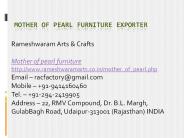 Mother of Pearl Furniture Exporter