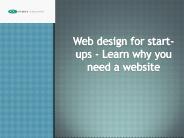Web design for startups - Learn why you need a website