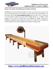 Shop The Best Shuffleboard Tables Online
