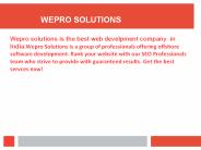 Best Web Design And Development In India – Wepro Solutions
