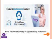 How To Send Fantasy League Nodigt In Yahoo?