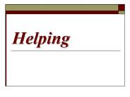 Helping