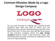 Common Mistakes Made by a Logo Design Company