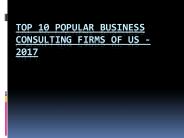 Top 10 Business Consulting Firms of US