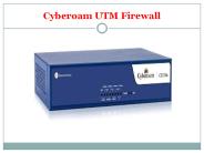 cyberoam utm firewall