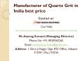 Manufacturer of Quartz Grit in India best price PowerPoint PPT Presentation
