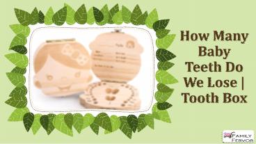 How Many Baby Teeth Do We Lose | Tooth Box