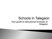 Schools in Talegaon