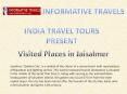 Visited Places in Jaisalmer PowerPoint PPT Presentation