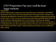 CTET Prepration Tips in 2017-2018 in Chandigarh