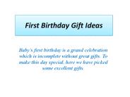 First Birthday Gift Ideas