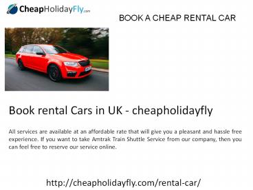 Book rental Cars in UK - cheapholidayfly.com
