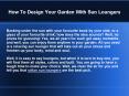 How to design your garden with sun loungers PowerPoint PPT Presentation