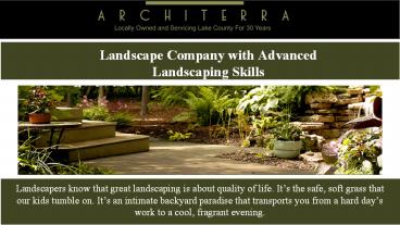 Landscaping Vernon Hills | Architerra Inc.