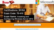2017 Dumpspdf Microsoft 70-410 Dumps | Dumpspdf.com