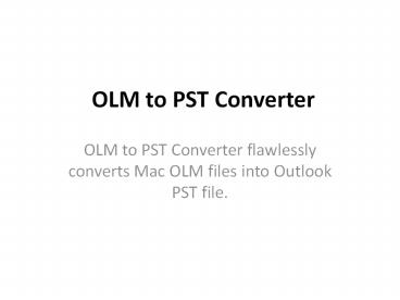 OLM to PST Converter