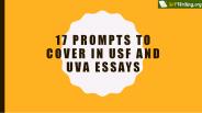 17 Prompts to Cover in USF and UVA Essays