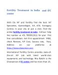 Fertility Treatment in India  and IFC center PowerPoint PPT Presentation