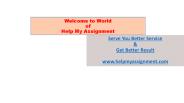 https://www.helpmyassignment.com - No 1 Help My Assignment