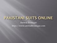 Pakistani Suits Online