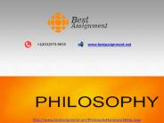 Philosophy homework help