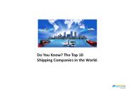 Top Ten Shipping Companies in the World