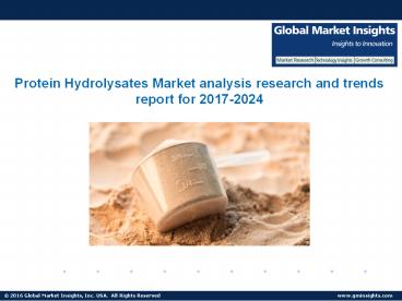 Protein Hydrolysates Market trends research and projections for 2017-2024