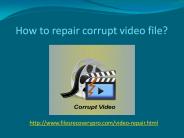 Best Video Repair Solution